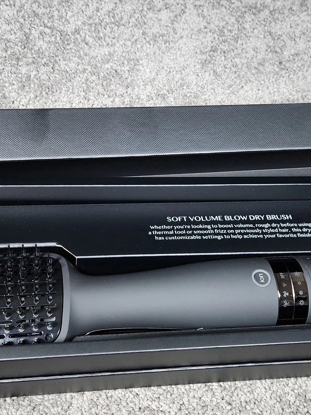 Kristin Ess Men’s Soft Volume Blow Dry Brush - Black
